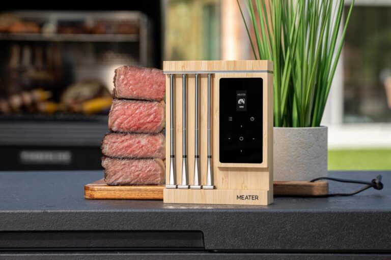 Meater’s Pro XL uses four of its updated wireless probes to monitor your grill with WiFi